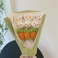 DREA Crochet Flower Bouquet Valentine's Day Gift Wedding Gift Handmade Crochet Rabbit Finished Products