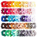 Wholesale Girls Hair Scrunchies Fashionable Satin Elastic Hair Ties Solid Colors American Sports Accessories Silk Cotton Plastic