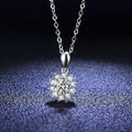 Customize Fine Jewelry Flower Diamond VVS D Color Moissnaite Necklace S925 Sterling Silver Round Cut Lower MOQ Economic Pendant