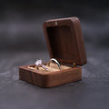 Luxury Jewelry Gift Packaging Box Wedding Ring Case Organizer Customized Logo Natural Walnut Earring Wooden Rings Box