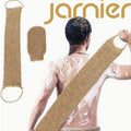 Jarnier Custom Logo Natural Jute Hemp Back Scrubber Belt Eco Friendly Bath Brush Long Body Scrubber for Men and Women Shower