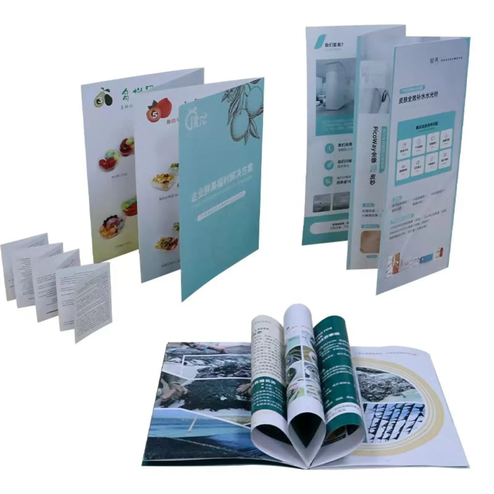 Custom Printed Trifold Pamphlet Brochure Flyer Leaflets Guide Booklet for Exercise Sports Fitness Gym Product Packaging Insert