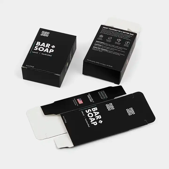 Recycled Luxury Black Candle Box and Jar Packaging Custom Logo Printing Kraft Brown Paper Box Cardboard with Inserts for Soap
