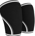 7mm Black Unisex Neoprene Knee Sleeve Fitness Strength Training Support Brace Flexible Protective for Workout Elbow & Knee Pads