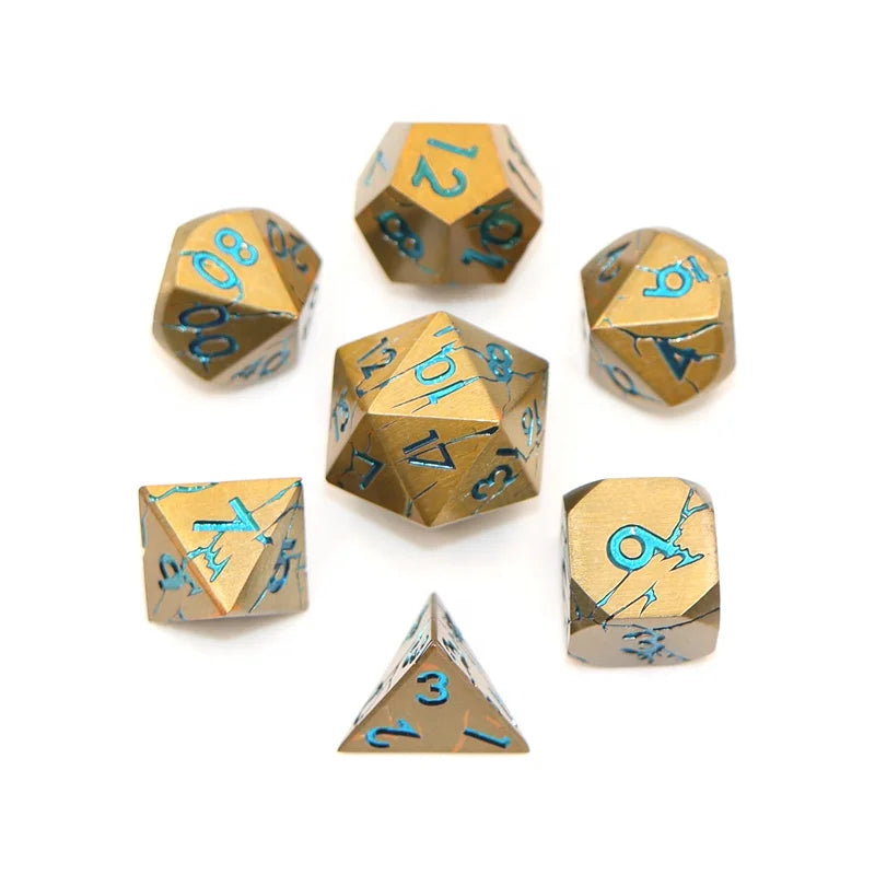 Custom Dice Set Custom Metal Dnd Polyhedral Dice for Rpg Board Game