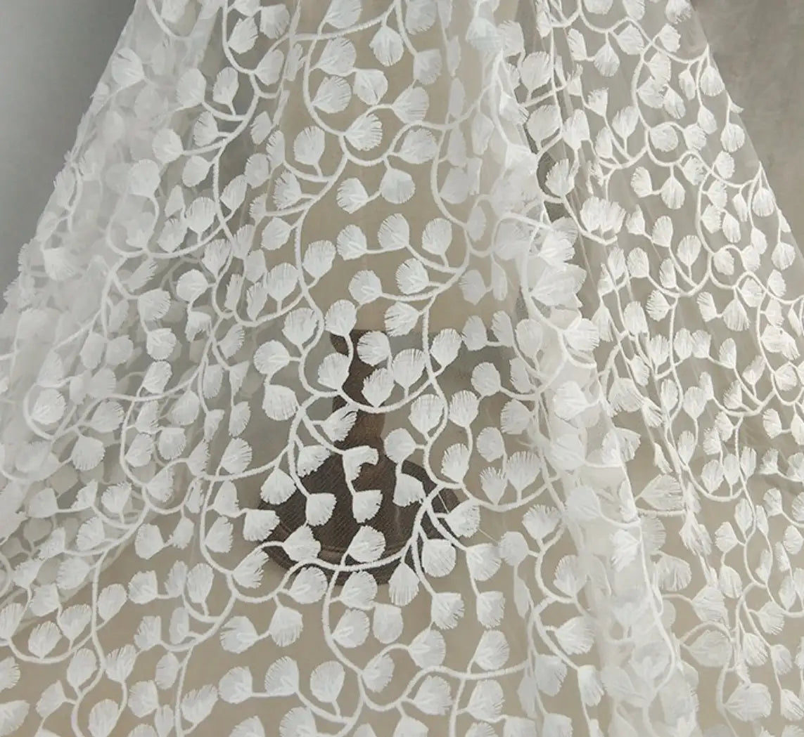 Classic Haute Couture 3D Floral Dubai Dress Embroidery Fabric