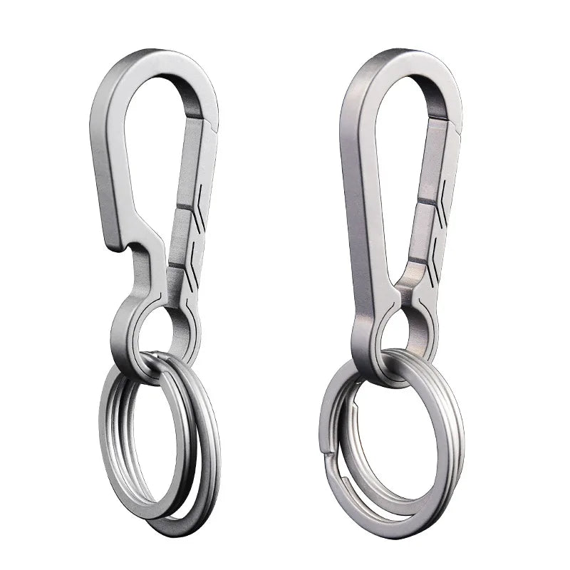 AA01024  Metal Titanium Key Chains With Key Ring Bottle Opener Carabiner Car Metal Key Chains Men