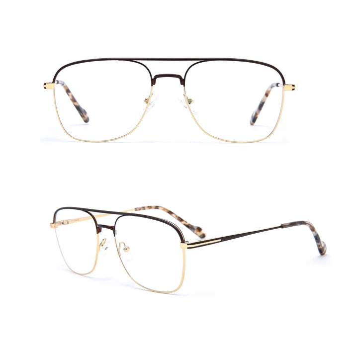 8342 Vintage Gold Metal Frame Eyeglasses Men Women Sun Glasses Retro Square Optical Lens Eyewear Clear Lens Glasses 2025