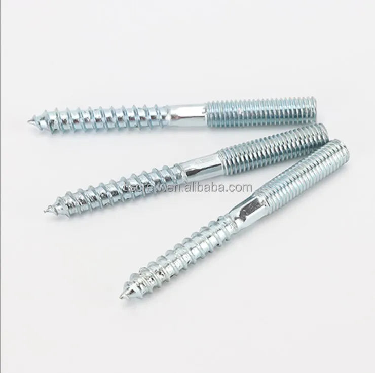 Stainless Steel Double End Stud Screw Wood Hanger Bolts with Hexagon Socket Tapping Screws for Furniture Custom ODM Support