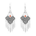 Fashion Silver Color Dangle Earrings Metal Drop Tassel for Women Party Gift Jewelry