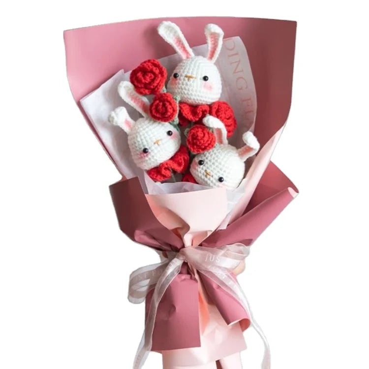 Wholesale Knitting Beginner Kit DIY Crochet Flower Rose Sunflower Easy Crochet Kit for Beginners