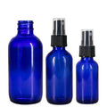 30ml 60ml 120ml 1 oz 2oz 4oz Cobalt Blue Boston Round Glass Bottle Refillable Essential Oil Perfume Spray Bottle with Clear Cap
