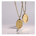 Carline Vintage Hot Sale Luxury Fashion Fine Wholesale Stainless Steel Minimalist PVD Gold Plated Pendant Flower Design Necklace