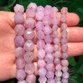6/8/10MM Star Cut Faceted Purple Angelites Beads for Jewelry Making for DIY Projects