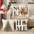 Christmas Pillowcase Christmas Farm Print Christmas Tree Linen Home Decor Pillowcase Sofa Cover