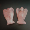 Huiying Wholesale 1.5 Inch Natural Rose Quartz Hand Carved Angels for Gifts Crystals Healing Stones Feng Shui