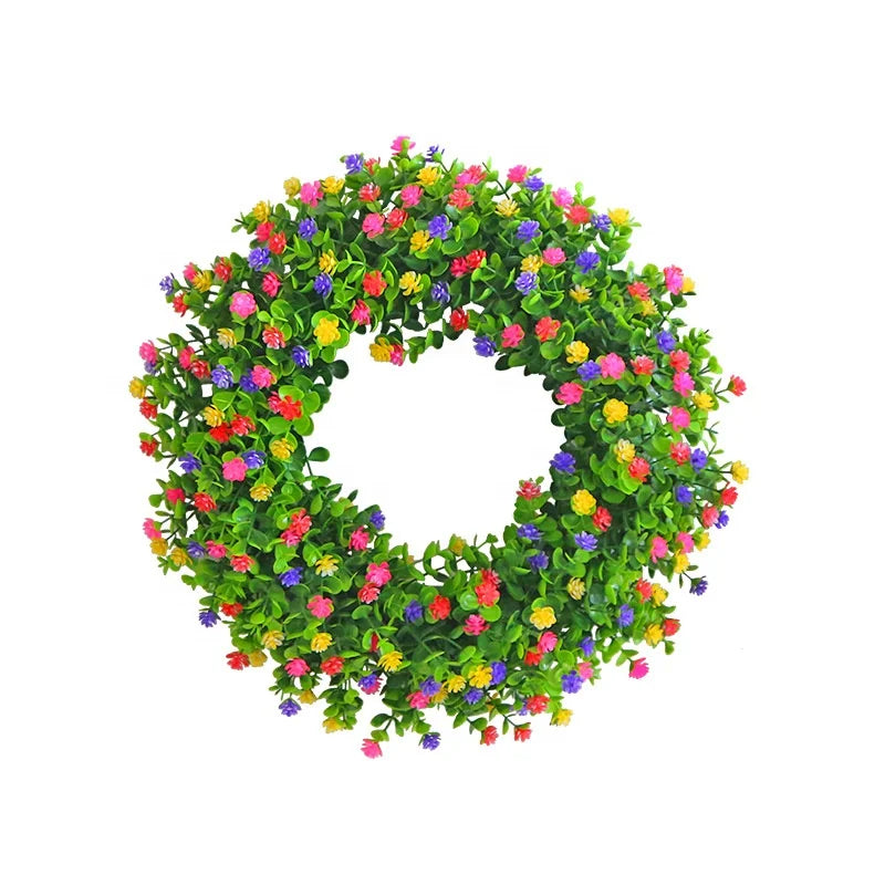 2025 New Artificial Christmas Garlands Wreath Door Decoration Plastic Simulation for Parties Door Decoration Plastic Simulation