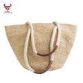 Straw Rattan Women Tote Summer Beach Shoulder Medium Woman Handbag