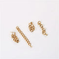 Wholesale Stainless Steel 18K Gold Plated Big Link Chain Stub Hoop Earrings for Hip Hop Girl