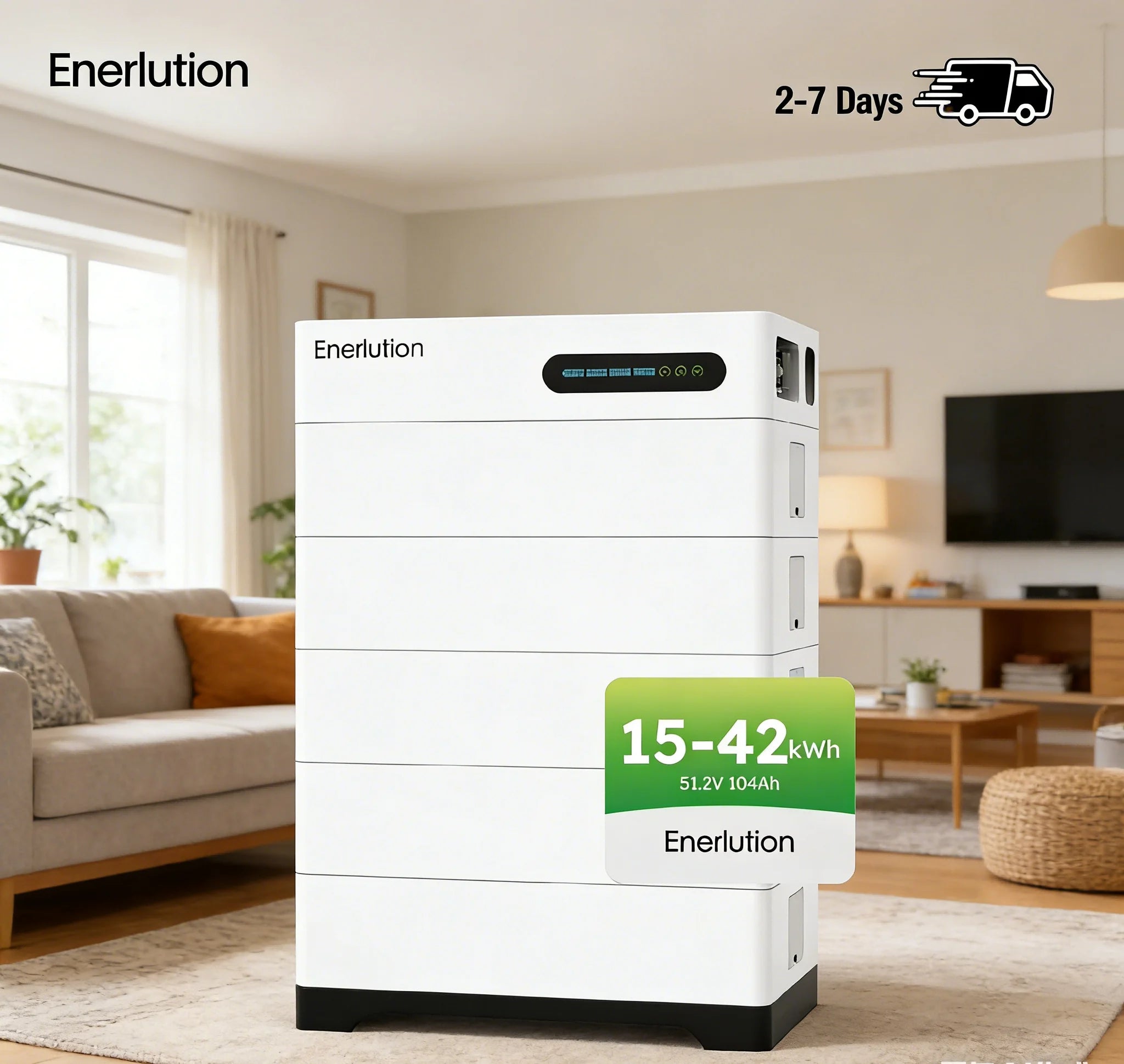EU Warehouse Enerlution 10KW 20KW Stackable HV Solar Battery 51.2V LiFePO4 Whole House Backup Battery