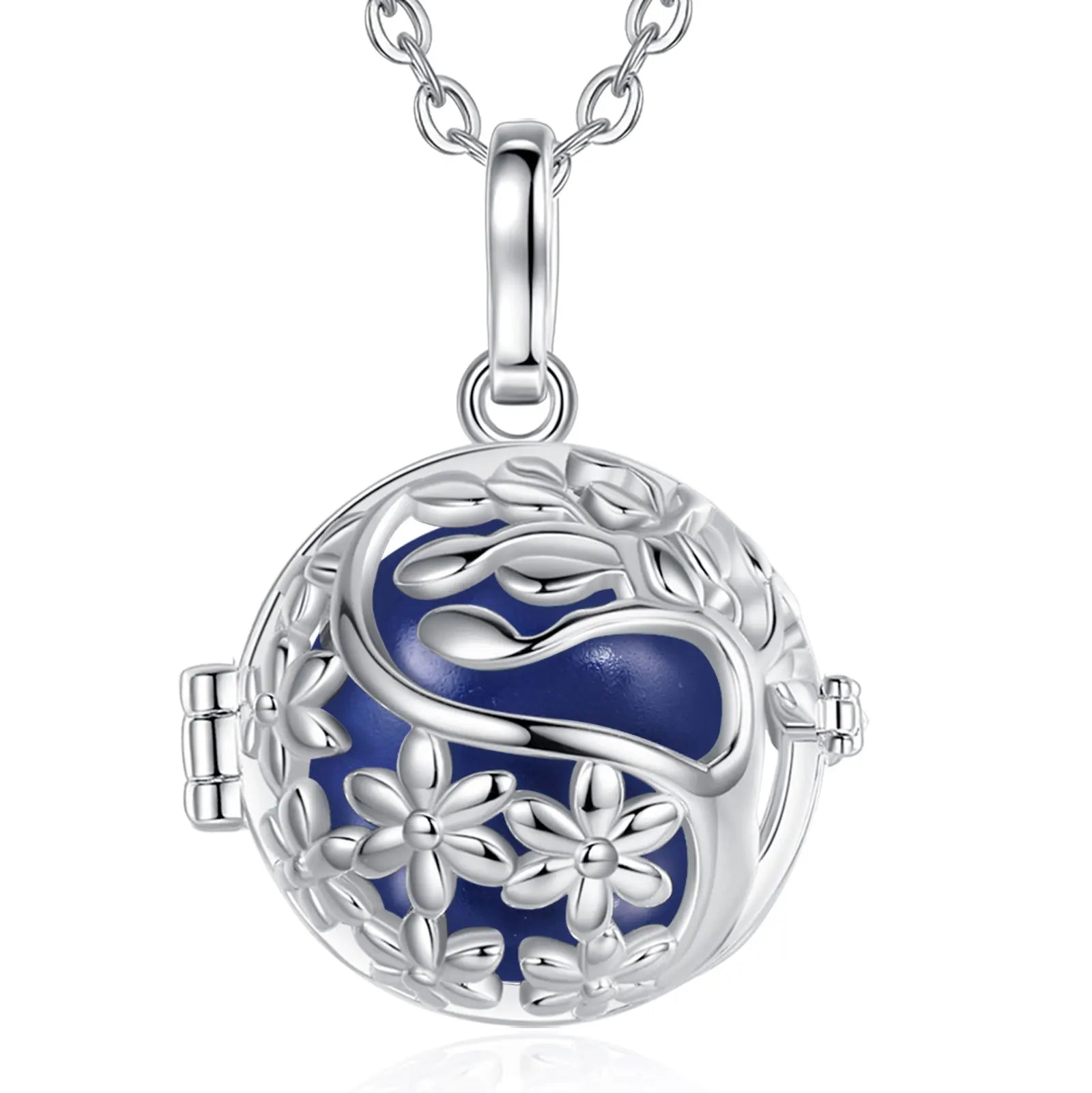 Merryshine Silver Plated Copper Pregnancy Angel Caller Chime Bola Bell Harmony Ball Pendant Necklace