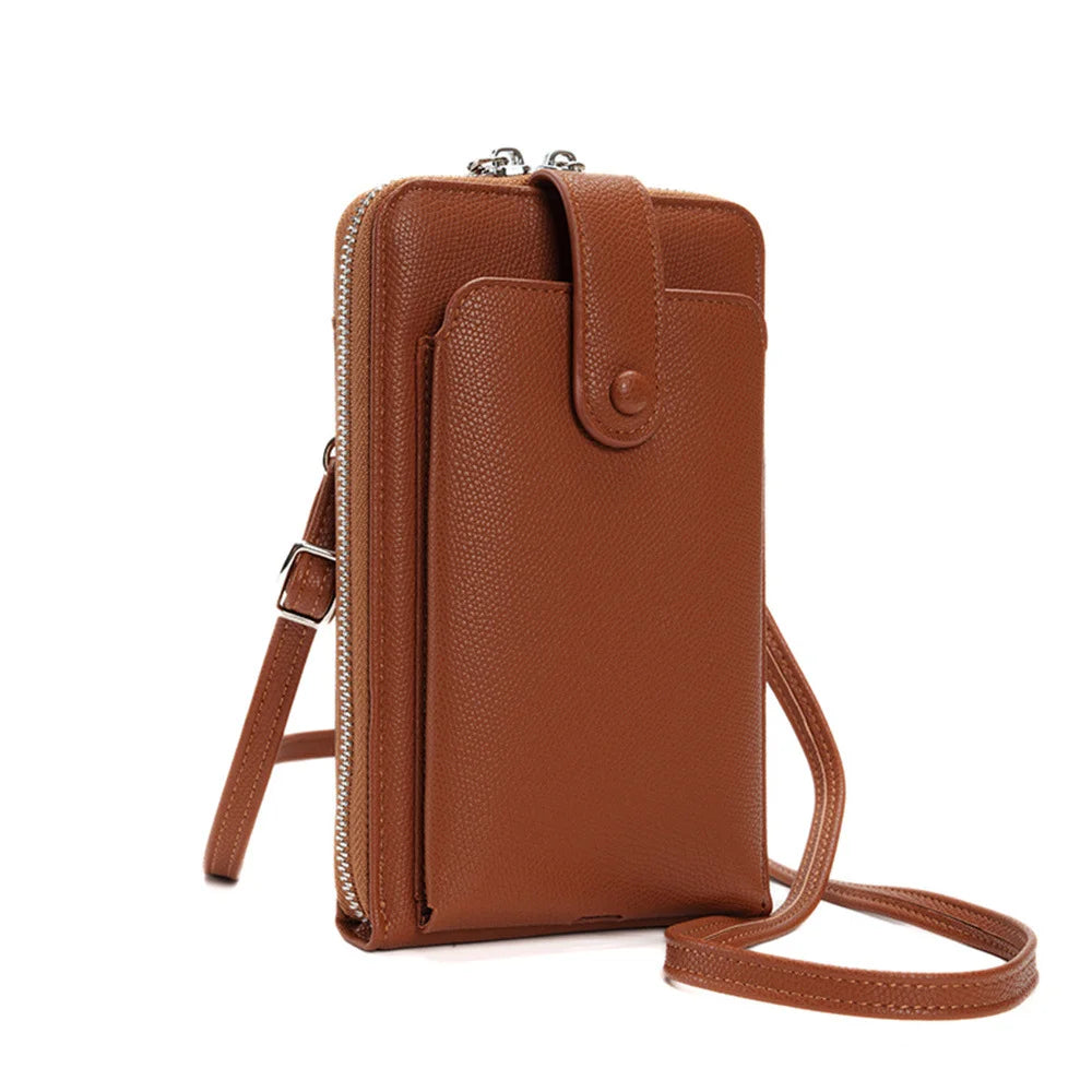 2024 Factory Wholesale Simple Multi-card Women's Mobile Phone Bag Multi-function Vertical square Crossbody Bag