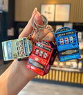 Lucky Jackpot Keychain Fruit Machine Decompression Toy Key Chain Souvenir Game Machine Bag Pendant Key Accessories