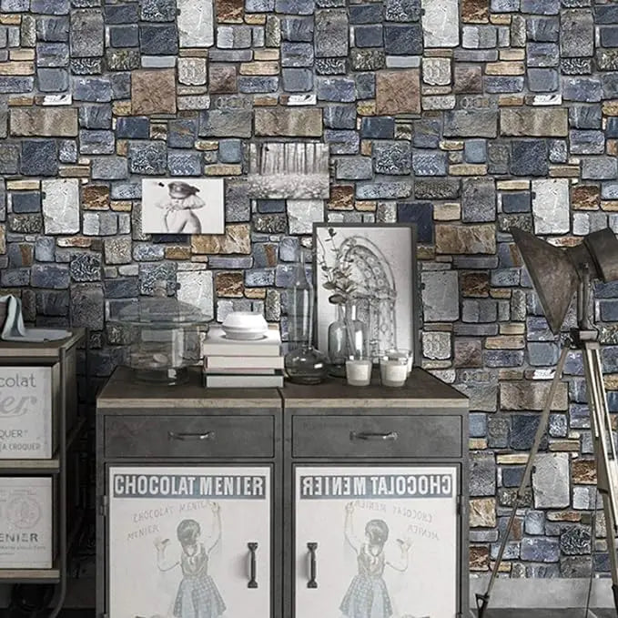 UDK 45cm*10m Self-adhesive Wallpapers 3D Brick Wallpaper Stickers for Home Interior Decoration Factory Price