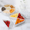 Divided Serving Tray with Lid Removable Divided Platter Food Storage Containers with 4/6 Compartment Candy Nut Serving Container