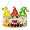 Summer Gnome Dwarf Wooden Hanging Decoration Art Deco Style Sign for Door & Yard for Home & Office Decorative Hangings