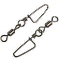 TAKEDO 100PCS/BAG Fishing Tackle Snap Pesca Swivel Fishing Connector Copper Rolling Swivel Coast Lock Snap