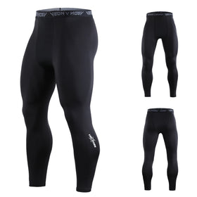 Veidoorn Custom Logo Men's Running Fitness Compression Pants Quick Dry Breathable Basketball Underwear Baselayer 100% Polyester