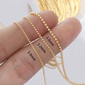 Permanent Bead Chain Women Jewelry Making Bracelet Real 14k Gold Filled Chains