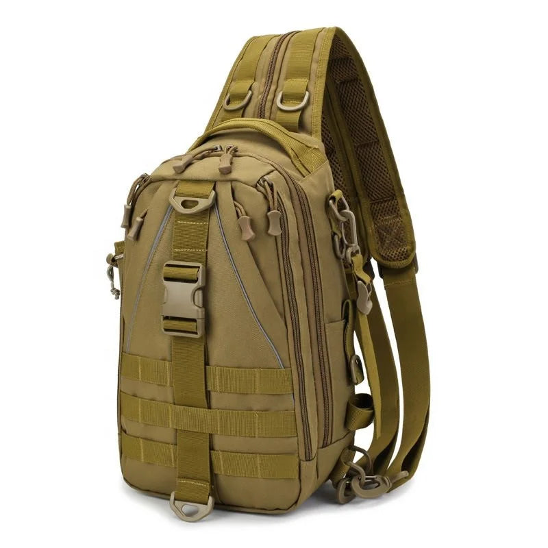 Custom Logo Waterproof Fishing Sling Backpack Multifunctional Fishing Gear Bag Rod Tackle Storage Bag Waist Fanny Bag