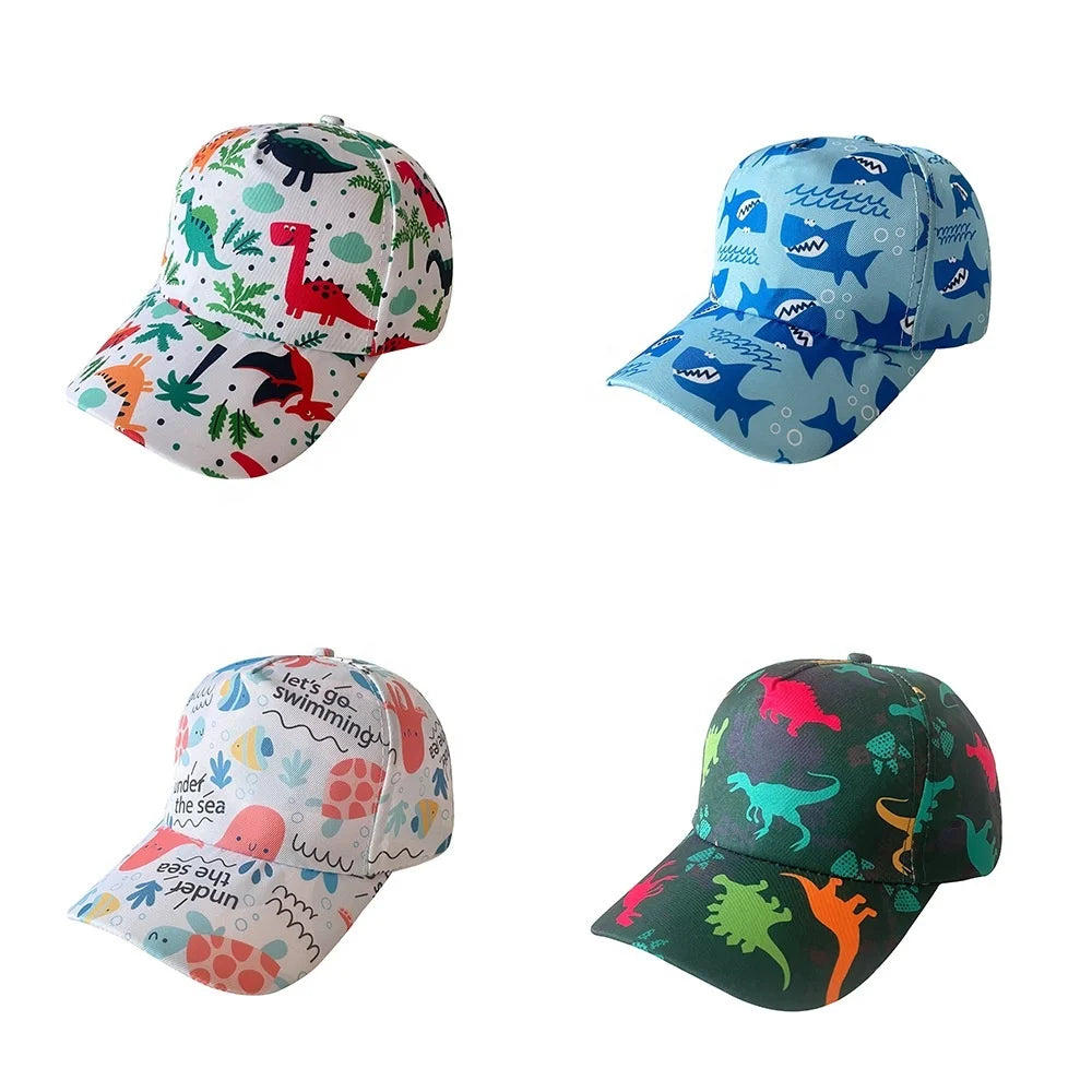 Landfond Accessory Kids Animal Hat -durable Youth Baseball Style Cap With Adjustable Back Boys Girls Caps Children Sports Caps