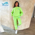 Custom Winter Women Oversized Fleece Hoodie Jogger Set Custom Logo Tracksuit Casual Streetwear Gym Women's Hoodies