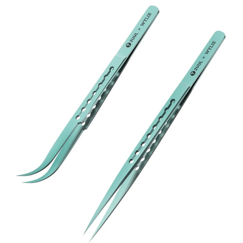 2UUL Ti11 Industrial Ultralight 2UUL Ti11 Titanium Alloy Flying Wire PCB Soldering IC Tweezers for Precise Phone Board