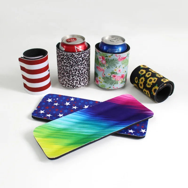 Sublimation Printing Customized Neoprene 12 oz Slap Wrap Beer Can Holder Stubby Cooler