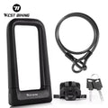 WEST BIKING Custom Heavy Duty Bike Bicycle Cycling U Lock With 2 Key Bracket High Security Anti Theft Door Ebike U Shape Lock MegaBDM