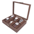 Fashionable Luxury Protective Big Wood Watch Box with Suede Lining and Custom Logo for Displaying Watch Collections