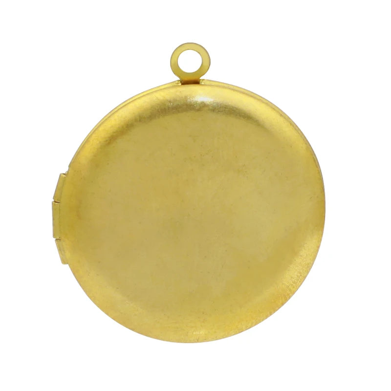 Brass Type 24 27 Patterned Photo Locket Pendant Necklace Hinge Children's Jewelry Accessory Blank Photo Frame Locket Necklace