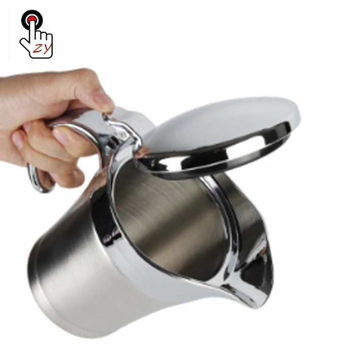 Stainless Steel Gravy Container Boats Pot Double-Layer Insulation Fruit Juice Dispenser Steak Juice Sauce Thermal Thermo Jug