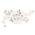 Vintage New Design Handmade Wired Rhinestones Pearl Crystal Bridal Hair Comb Wedding Party Headpiece Environmental Friendly Hair