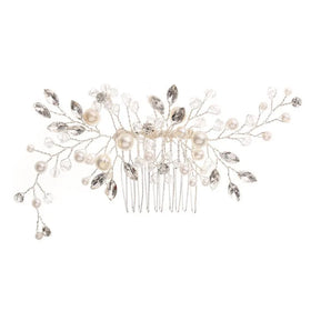 Vintage New Design Handmade Wired Rhinestones Pearl Crystal Bridal Hair Comb Wedding Party Headpiece Environmental Friendly Hair