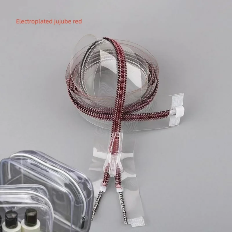Wholesale Nylon Transparent PVC Zipper Wholesale Rainbow Teeth PVC Zippers for Jackets