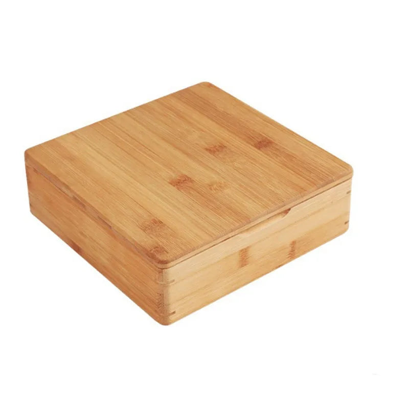 Bamboo  Wooden Jewelry  Gift  Box Desktop  Square Wooden  Gift  Storage Box with Magnet Lid