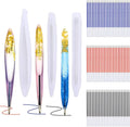 3 Pieces Pen Resin Mold Ball Point Pen Silicone Mold Resin Mold Mold with 75 Ball Point Pens Used for DIY Resin Crafts