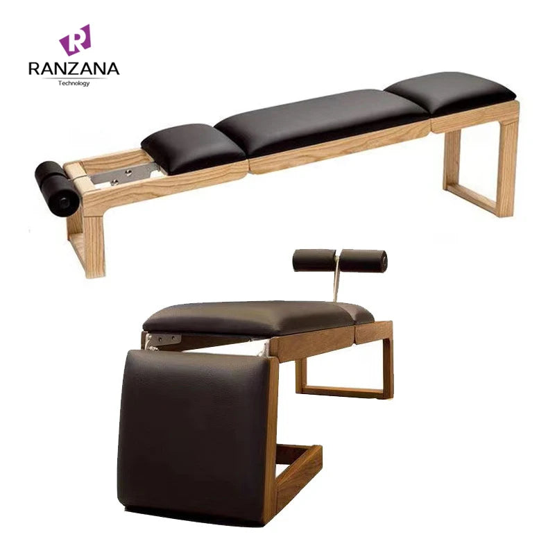 Adjustable Maple Wooden Dumbbell Bench Multi-Functional Sit-Up Training Chair for Fitness Sports & Entertainment