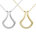 SC New Design Opening U Shape Ring Keeper Necklace Wedding Gifts Factory Custom Open Sector Pendant Ring Holder Necklace Women
