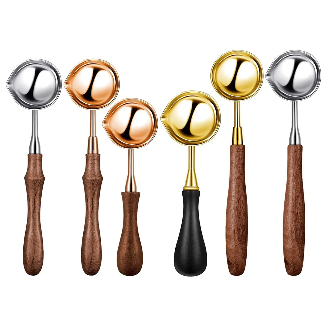 Decorative Envelopes Letter Art Craft Sello Selo De Cera Wooden Handle Wax Seal Stamp Sealing Wax Melting Spoon